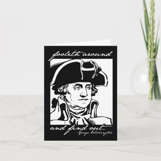 Tarjeta Gracioso 4 De Julio George Washington Foole (Anverso)