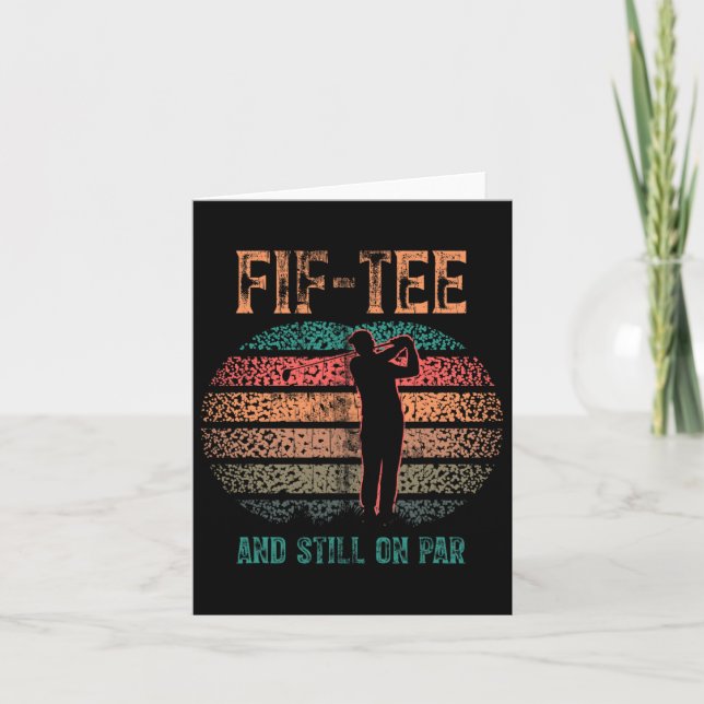 Tarjeta Gracioso 50 Aniversario del Golf Pun Golfing de 50 (Anverso)