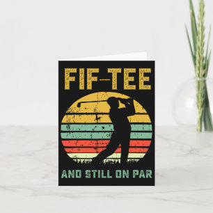 Tarjeta Gracioso 50 Aniversario del Golf Pun Golfing de 50