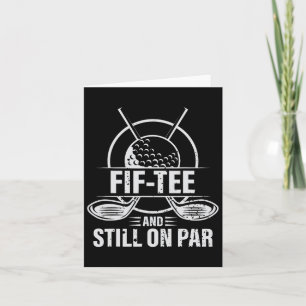 Tarjeta Gracioso 50 Aniversario del Golf Pun Golfing de 50