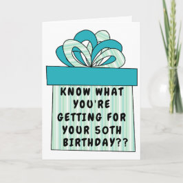 Tarjeta Gracioso 50 o cualquier edad en el cumpleaños de H