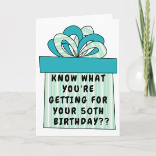Tarjeta Gracioso 50 o cualquier edad en el cumpleaños de H