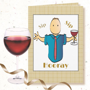 Tarjeta Gracioso 60.º Personalizado macho Tostada de vino