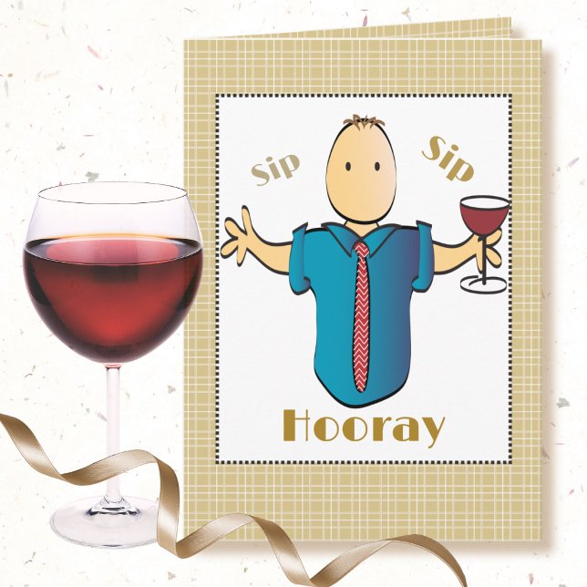 Tarjeta Gracioso 60.º Personalizado macho Tostada de vino  (Subido por el creador)