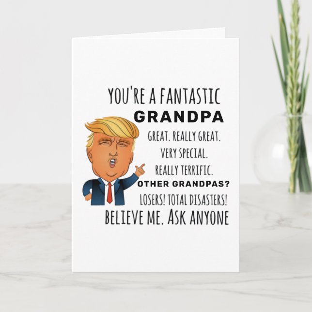 Tarjeta Gracioso abuelo cumpleaños mejor regalo (Anverso)