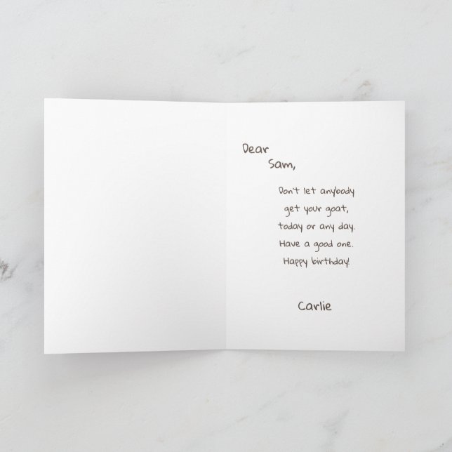 Tarjeta Gracioso animal lindo Mascota Humor Personalizado  (Interior)