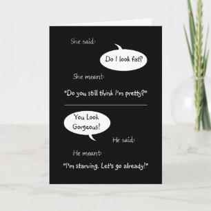 Tarjeta Gracioso aniversario de Boda con humor casado