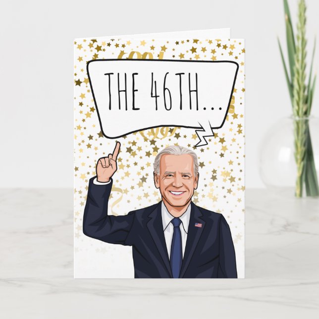 Tarjeta Gracioso Año Nuevo Biden: 46ª RAZÓN PARA CELEBRAR (Anverso)