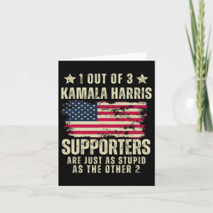 Tarjeta Gracioso anti Kamala Harris Estúpido Chiste Bander