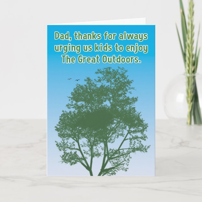 Tarjeta Gracioso aprecio por el gran día del padre al aire (Anverso)