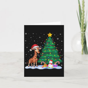 Tarjeta Gracioso árbol de navidad alumbra a Cristo Gorra r