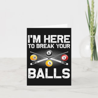 Tarjeta Gracioso Arte Billiard Para Hombres Mujeres Billia