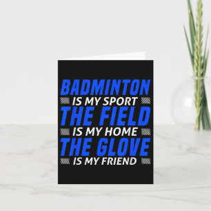 Tarjeta Gracioso Arte De Badminton Para Hombres Transporta