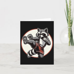 Tarjeta Gracioso arte marcial de boxeo tailandés en Muay T