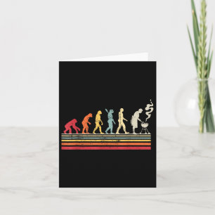 Tarjeta Gracioso asador de parrilladas papá Evolution Man 