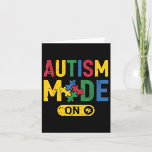 Tarjeta Gracioso Autismo Conciencia Autismo Autista Modo A
