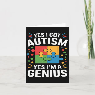Tarjeta Gracioso autismo Conciencia Niños Autismo Autismo 