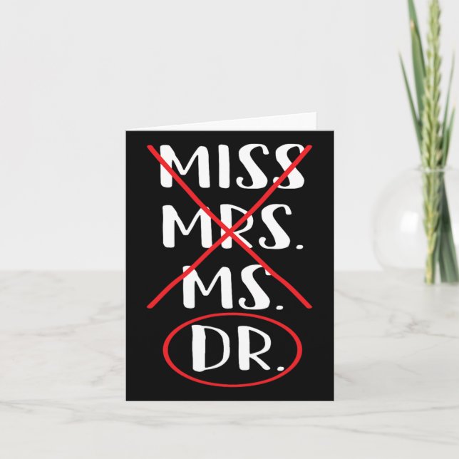 Tarjeta Gracioso bachiller de doctorado Dr. Phd (Anverso)