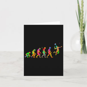 Tarjeta Gracioso Badminton Coloroso Para Hombres Mujeres B