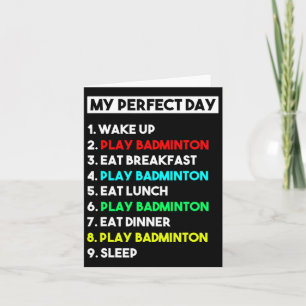 Tarjeta Gracioso Badminton Lover Regalo Mi Badminto Perfec