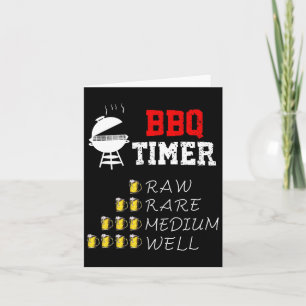 Tarjeta Gracioso Bbq Art Para Hombres Mujeres Parrillando