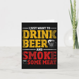 Tarjeta Gracioso Bbq Chef Beer Smoat Lover Gift Grillin