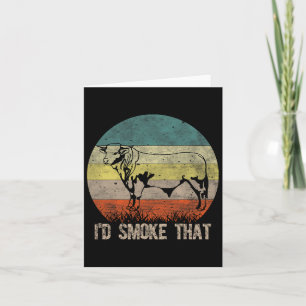 Tarjeta Gracioso Bbq Con El Que Humaría Ese Estilo Vintage