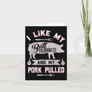 Tarjeta Gracioso Bbq Grilling Cita Cerdo Puta
