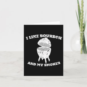 Tarjeta Gracioso Bbq Tee Me Gusta Bourbon Y Mi Regalo De F
