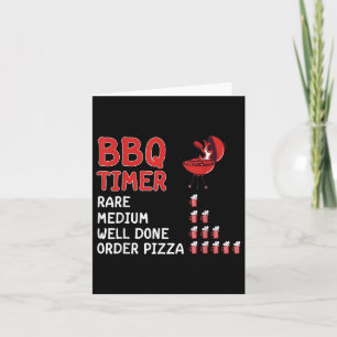 Tarjeta Gracioso Bbq Timer Barbecue Grill Master Grilling