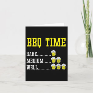 Tarjeta Gracioso Bbq Timer Beer Regalo Tabaco de carne Bar