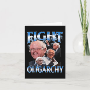 Tarjeta Gracioso Bernie Sanders Shirt contra la oligarquía