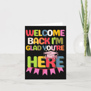 Tarjeta Gracioso Bienvenida A La Escuela De Vuelta Me Aleg