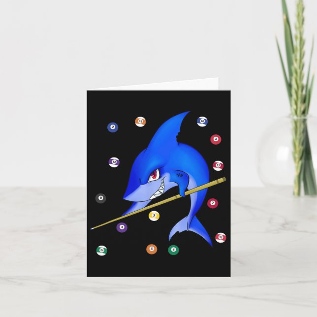 Tarjeta Gracioso billar de tiburones macho (Anverso)