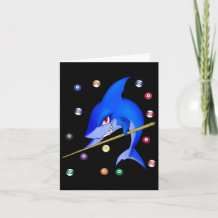 Tarjeta Gracioso billar de tiburones macho