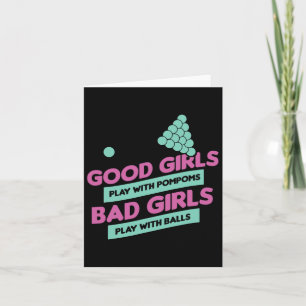Tarjeta Gracioso Billiards Pool Player Regalo Para Mujeres