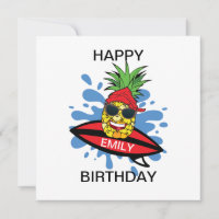 Gracioso Birthday Surfing Pineapple