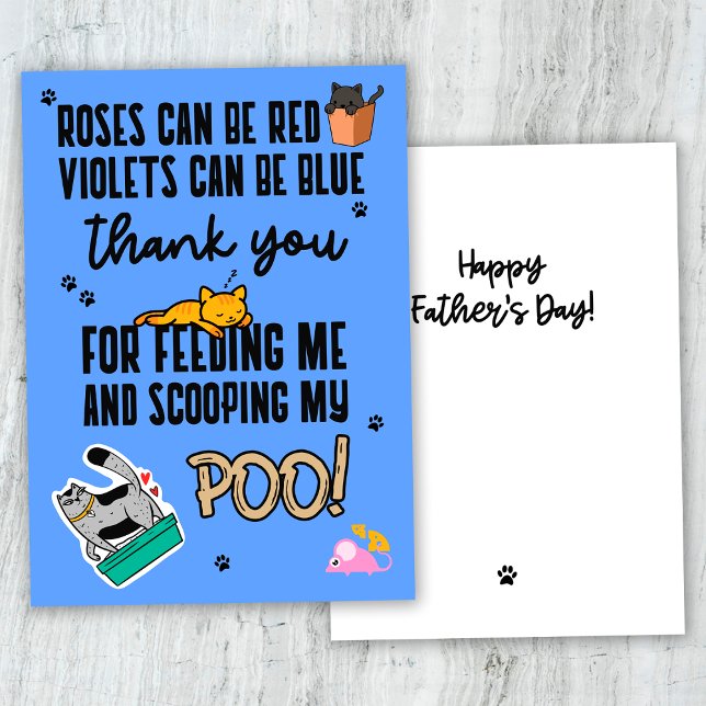 Tarjeta Gracioso Blue Cute Feliz Día del Padre desde el ga (Subido por el creador)
