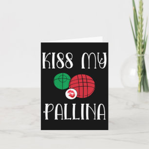 Tarjeta Gracioso Bocce Ll Besa Mi Césped Pallina Desconcer