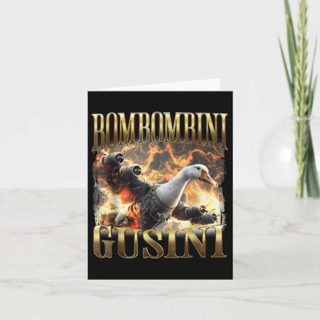 Tarjeta Gracioso Bombombini Guzzini - Meme de Brainrot ita (Anverso)