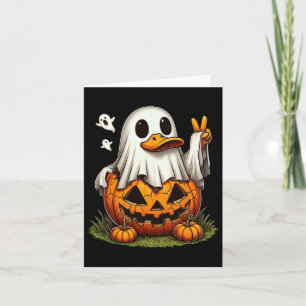 Tarjeta Gracioso Boo de pato Halloween Fantasma mujeres ho