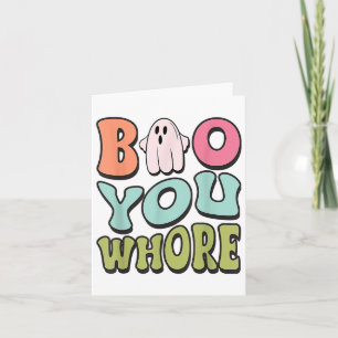 Tarjeta Gracioso Boo Eres Gracioso Groovy Halloween Tocado