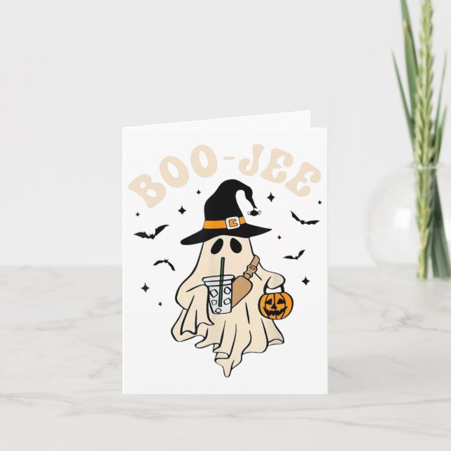 Tarjeta Gracioso Boo-jee Ghost Halloween Boo Jee Ghost Spo (Anverso)