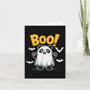 Tarjeta Gracioso Boo Panda Halloween Desafío Fantasma Para