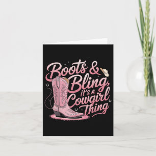 Tarjeta Gracioso Boots De Vaquera Y Bling It A Cowgirl Thi