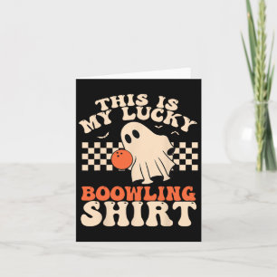 Tarjeta Gracioso Bote Fantasma Boowling Bowler Costume Bow