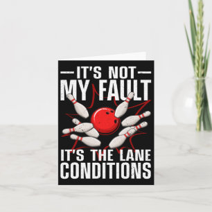 Tarjeta Gracioso Bowling Para Hombres Bowler El Equipo De 