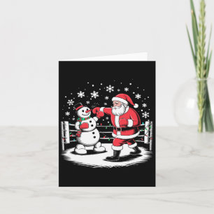 Tarjeta Gracioso Boxeador Jugador de Boxeo Xmas enciende B