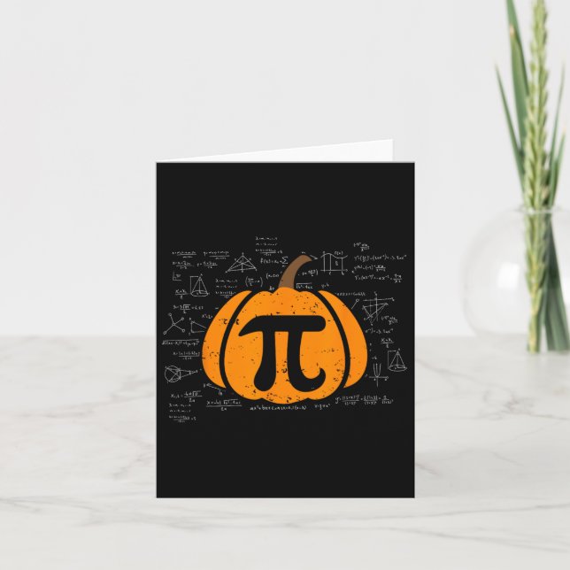 Tarjeta Gracioso calabaza Pie Math Math Teacher Halloween  (Anverso)