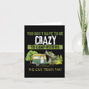 Tarjeta Gracioso Camping Lover Crazy Camping Chiste Regalo
